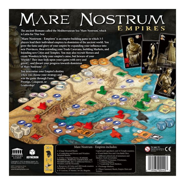 Juego de mesa mare nostrum empires edad recomendada 14 años (ingles)