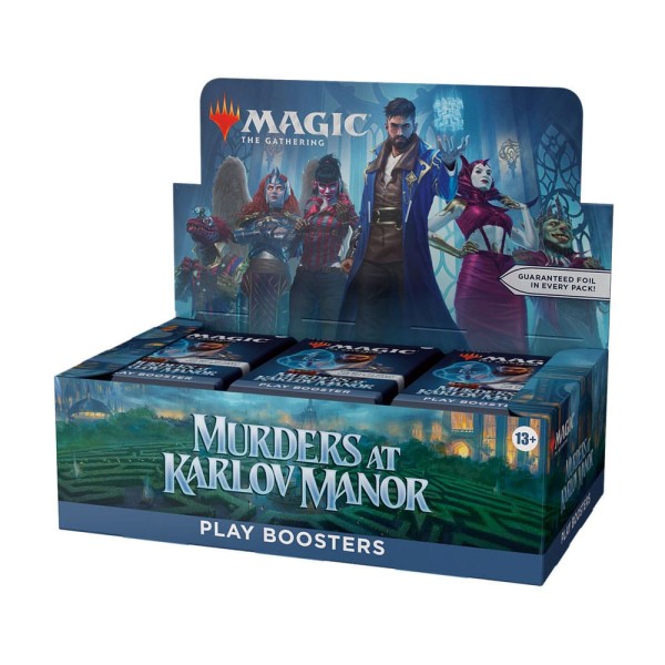 Caja de sobres magic the gathering play booster murders at karlov manor inglés