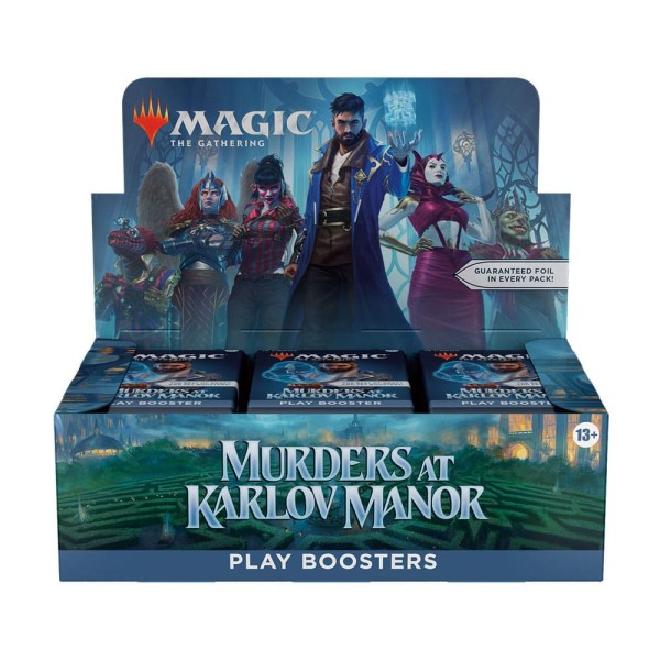 Caja de sobres magic the gathering play booster murders at karlov manor inglés