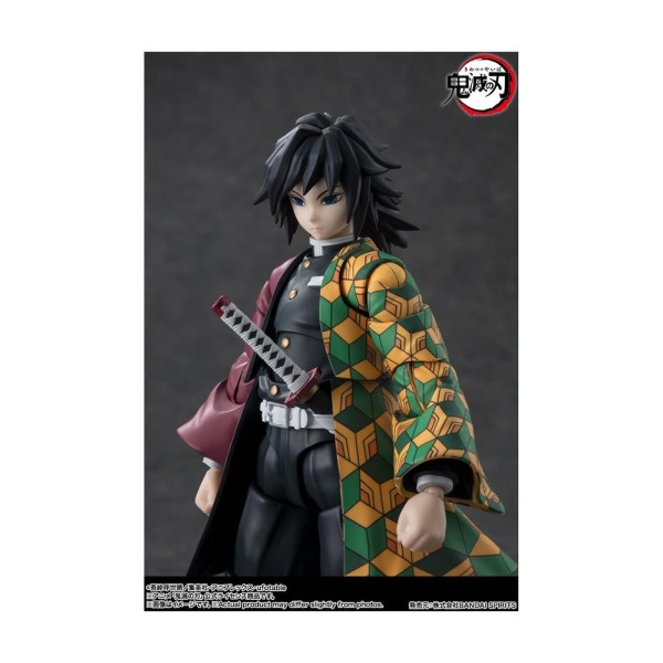 Figura tamashii nations giyu tomioka 15 cm demon slayer kimetsu no yaiba sh figuarts