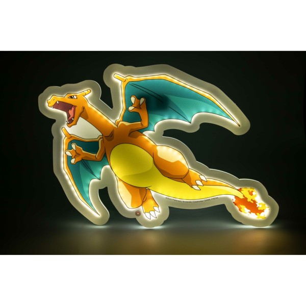 Mural lampara neon teknofun madcow entertainment pokemon charizard 30 cm