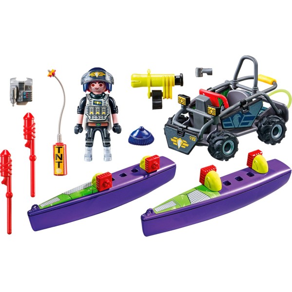 Playmobil fuerzas especiales quad multiterreno