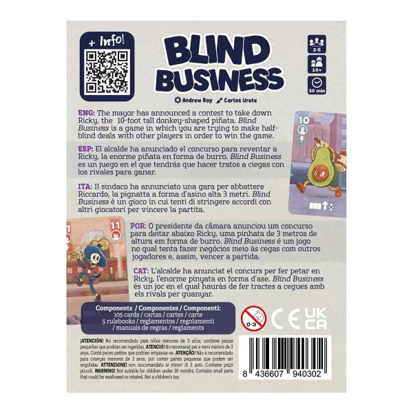 Juego de cartas devir blind business