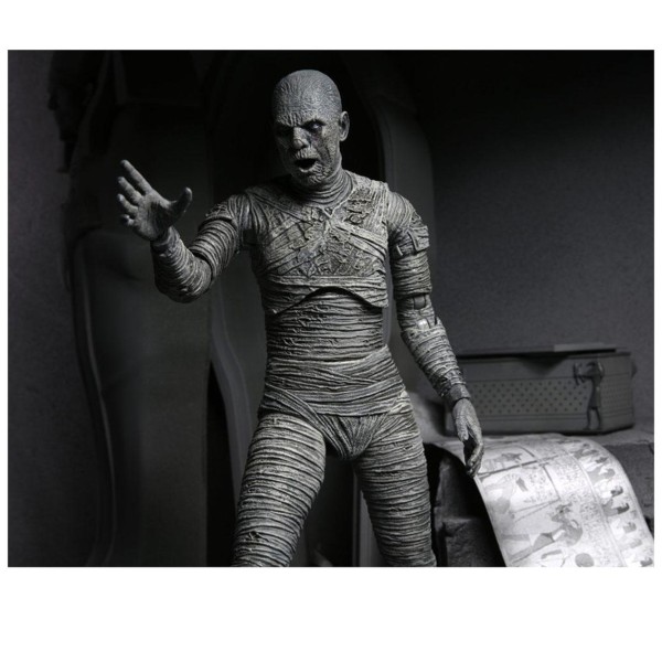 Figura neca ultimate mummy (black &white) 18 cm universal monsters scale action figure