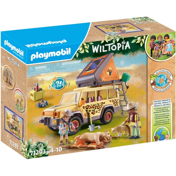 Playmobil wiltopia vehículo todoterreno con leones