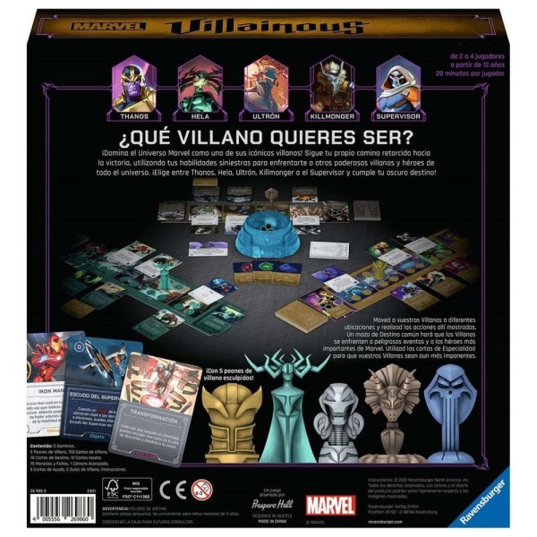 Juego de mesa ravensburger marvel villainous