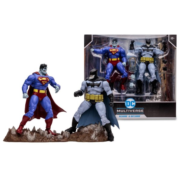 Pack de 2 figuras mcfarlane dc multiverse bizarro & batzarro