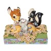 Figura enesco disney bambi y amigos entre flores