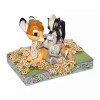 Figura enesco disney bambi y amigos entre flores