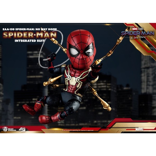 Figura beast kingdom egg attack marvel spider - man no way home traje integrado