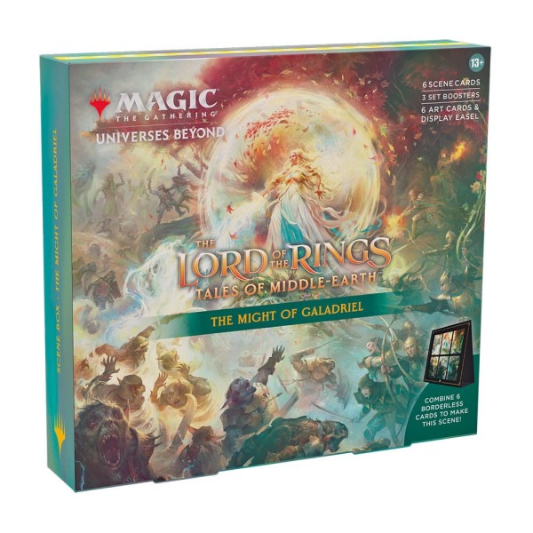 Caja de cartas magic the gathering lord of the rings tales of middle earth cajas de escena 4 unidades inglés