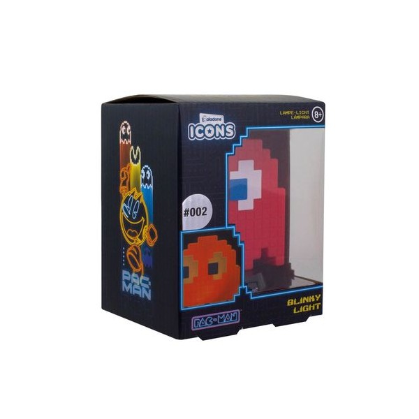 Lampara paladone icon pac - man blinky fanstasmita