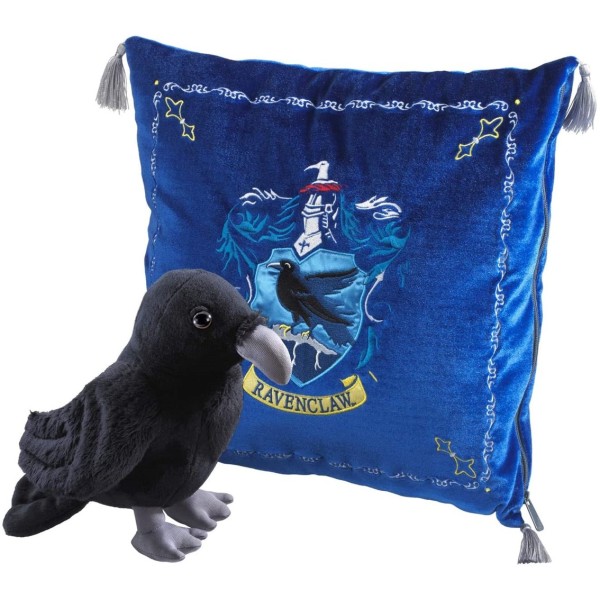 Peluche pack the noble collection harry potter cuervo mascota ravenclaw + cojin ravenclaw