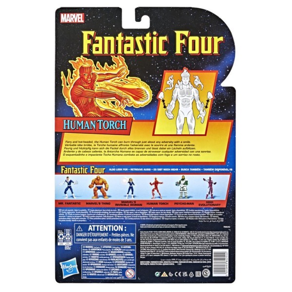 Figura hasbro antorcha humana 15 cm fantastic four marvel legends f03515l0