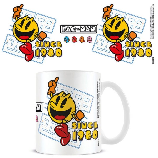 Taza de desayuno pyramid videojuegos clasicos pac man desde 1980