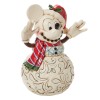 Figura enesco disney muñeco de nieve mickey navideño