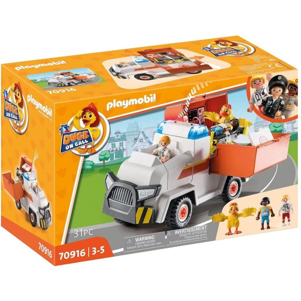 Playmobil duck on call vehiculo de emergencia ambulancia