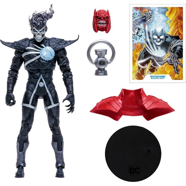 Figura mcfarlane toys dc comics multiverse build a deathstorm blackest night