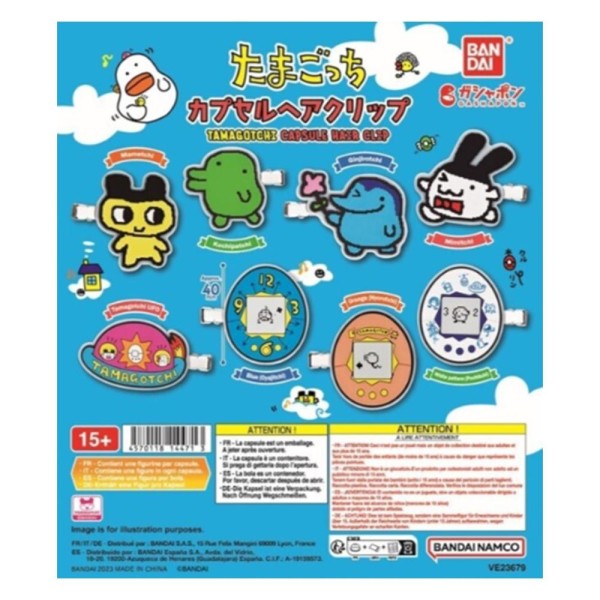 Set gashapon 40 unidades tama capsule hair clip