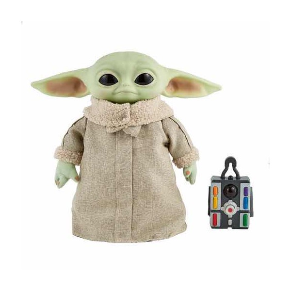 Peluche mattel el mandaloriano star wars baby yoda con control remoto