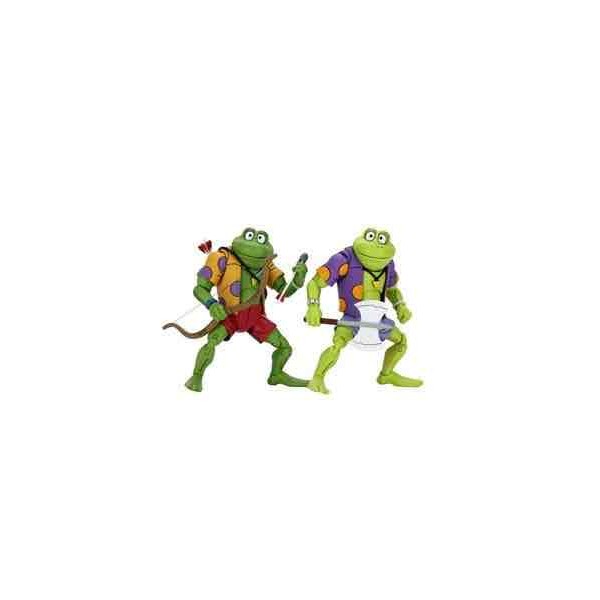 Pack 2 figuras neca ranas genghis & rasputin scale action figure tmnt cartoon re - run