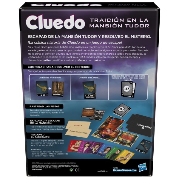 Juego de mesa cluedo traición en la mansión tudor español