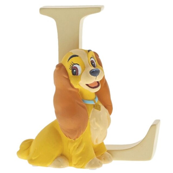 Figura enesco disney la dama y el vagabundo lady letra l