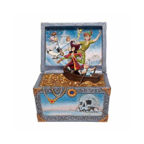 Figura enesco disney peter pan cofre del tesoro peter pan garfio & compañia