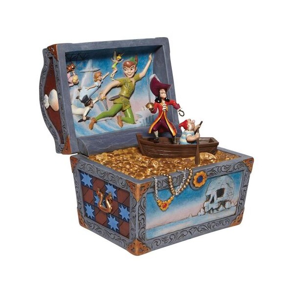 Figura enesco disney peter pan cofre del tesoro peter pan garfio & compañia