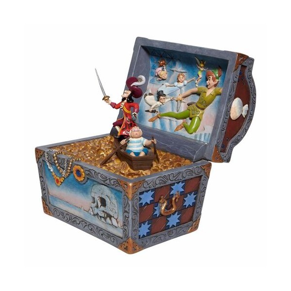 Figura enesco disney peter pan cofre del tesoro peter pan garfio & compañia