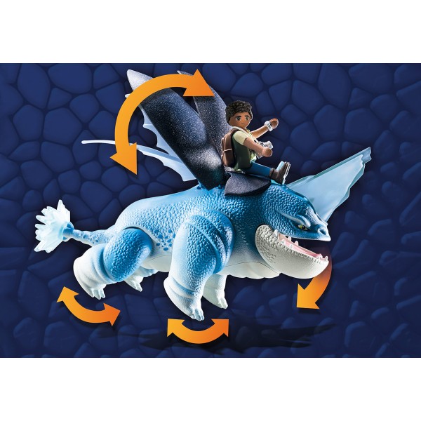 Playmobil dragones: nine realms: plowhorn & d'angelo