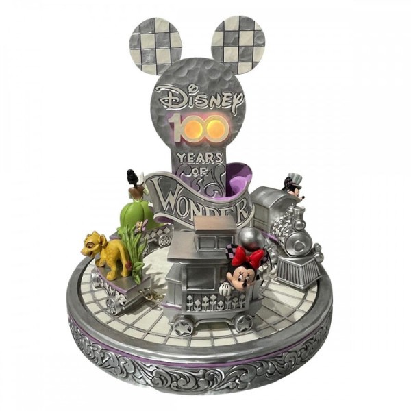 Figura decorativa enesco disney 100 mickey minnie tren