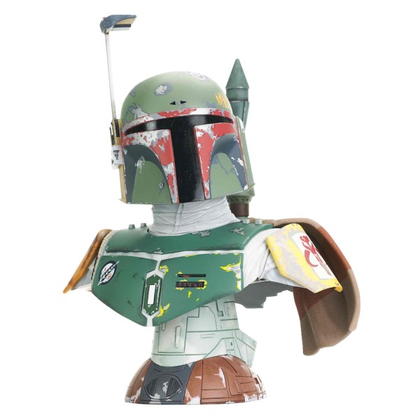 Figura estatua busto diamond select toys star wars legends in 3d boba fett episodio v escala 1 - 2