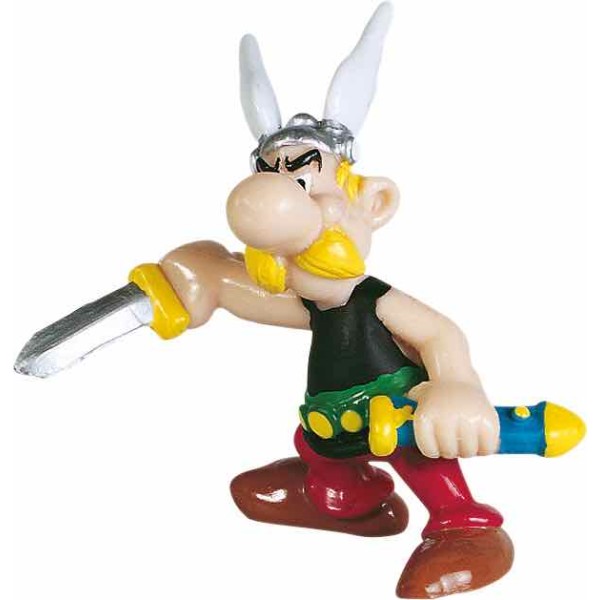 Figura plastoy asterix & obelix asterix el galo con espada pvc