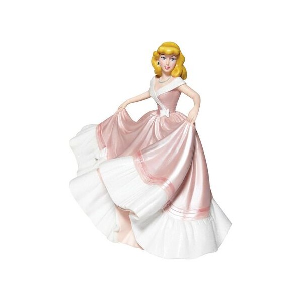 Figura enesco disney la cenicienta la cenicienta con vestido rosa