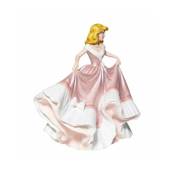 Figura enesco disney la cenicienta la cenicienta con vestido rosa