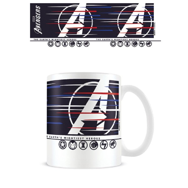 Taza de desayuno pyramid marvel avengers los vengadores logo