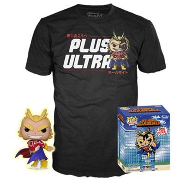 Pop & tee my hero academia all might funko + camiseta talla s ut - 56664s