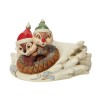 Figura enesco disney chip & dale en trineo navideño