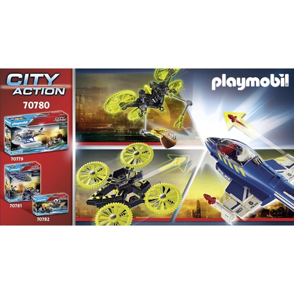 Playmobil policia avion : persecucion dron