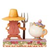 Figura enesco disney din don y la señora potts (cogsworth and mrs potts)