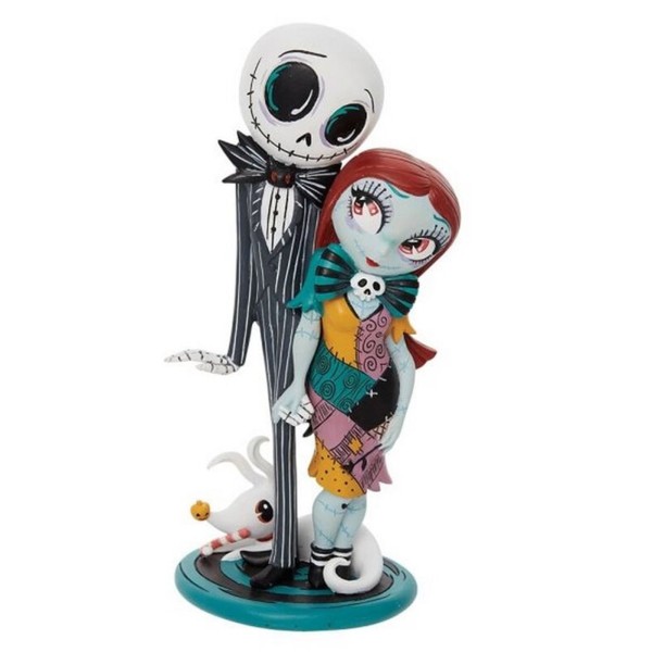 Figura decorativa enesco disney jack sally y zero