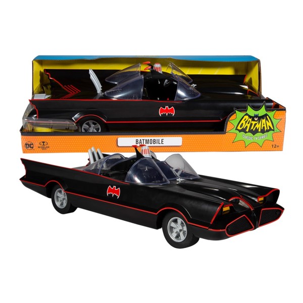 Figura mcfarlane toys dc retro 6in - batman 66 - batmobile