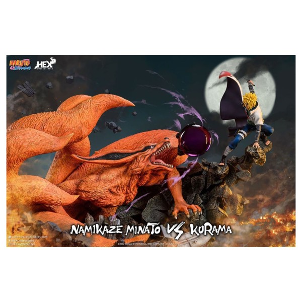 Figura naruto shippuden estatua 1 - 8 battle of destiny minato namikaze vs kurama