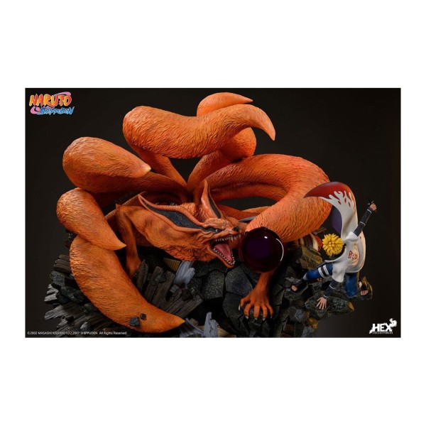 Figura naruto shippuden estatua 1 - 8 battle of destiny minato namikaze vs kurama