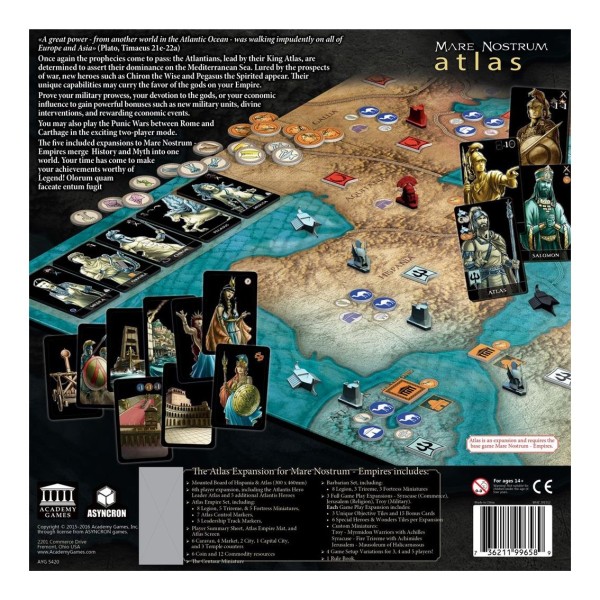 Juego de mesa mare nostrum atlas expansion edad recomendada 14 años (ingles)