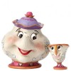 Figura enesco disney la bella y la bestia mrs potts & chip