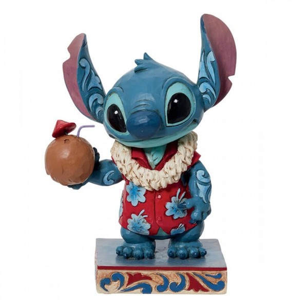 Figura decorativa enesco disney lilo & stitch - stitch hawaiano