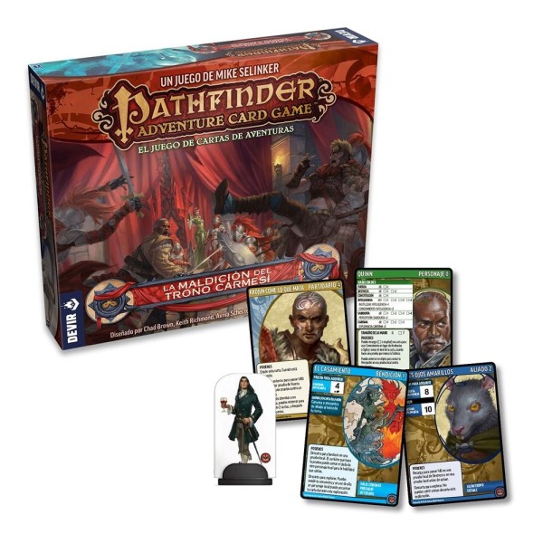 Jueo de cartas devir aventuras de panthfinder expansión la maldición del trono carmesí