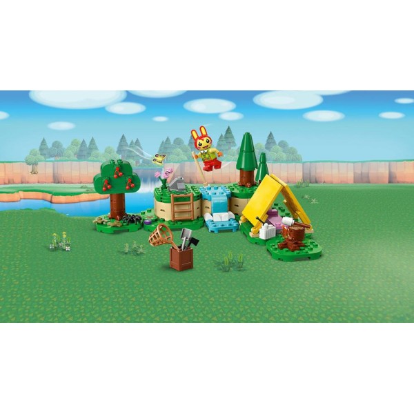 Lego animal crossing actividads al aire libre con coni